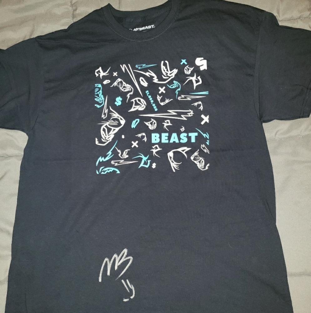Mr.Beast live 24hr signed shirt
